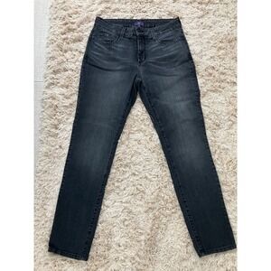 NYDJ Women's Size 10 Black Wash Straight Legging Jeans Lift Tuck‎ Technology